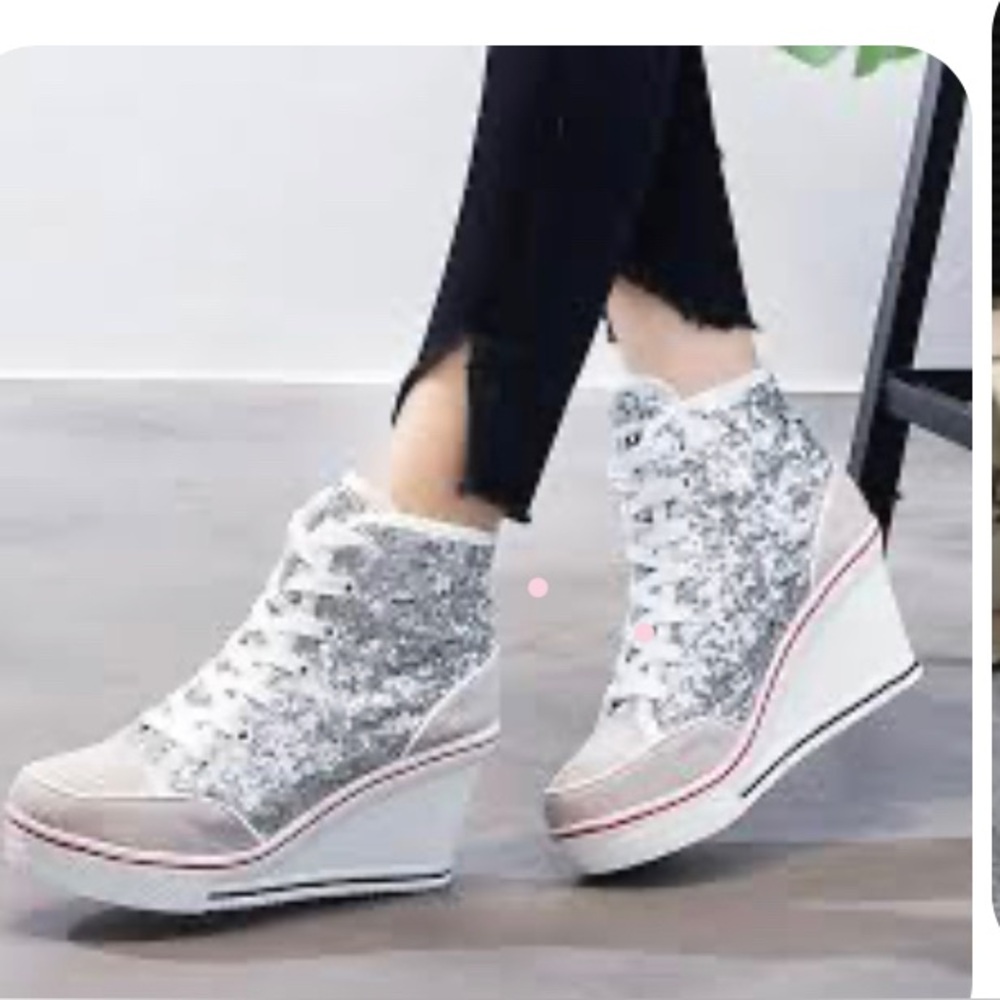 Silver and White Sneakers for Everyday Style